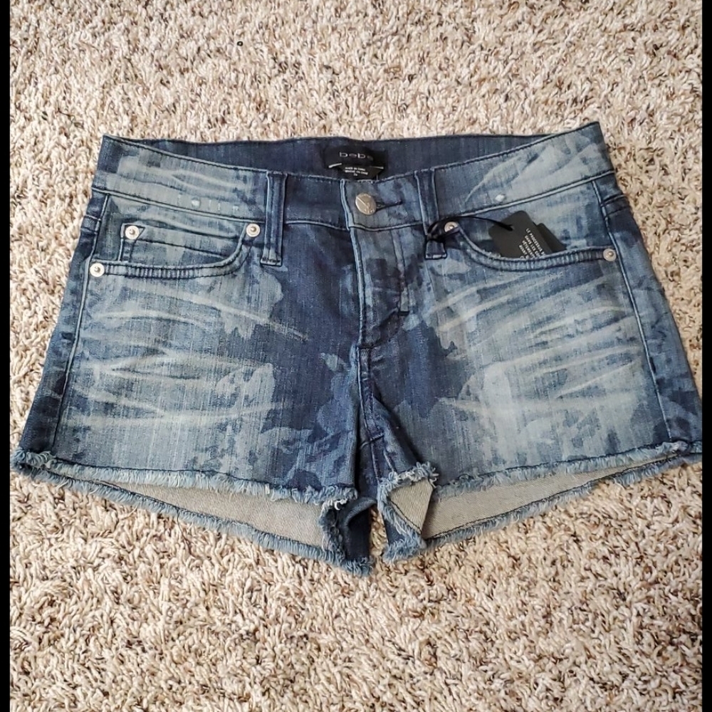 bebe denim cutoff shorts NWT